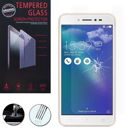 1 Film Vitre Verre Trempé de protection d'écran pour Asus Zenfone Live ZB501KL 5.0/ Zenfone 3 Go - TRANSPARENT
