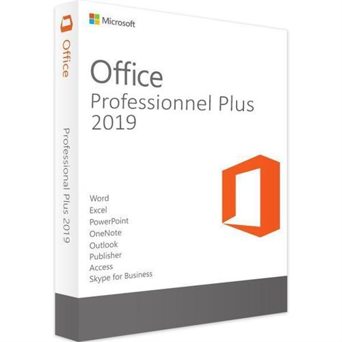 Microsoft office professionnel plus 2019 pour windows pour 5 PC - Logiciel à télécharger