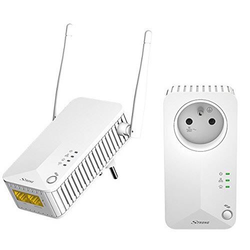 Strong Powerline Wi-Fi 500 - Kit - bridge - HomePlug AV (HPAV) - 802.11b/g/n - 2,4 GHz - aansluitbaar aan muur