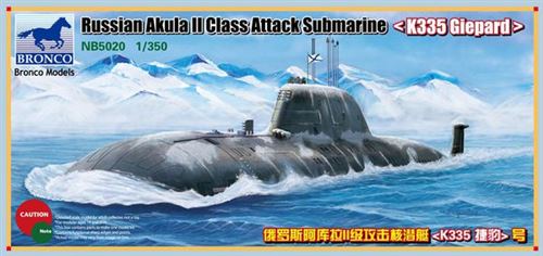 Russian Akula Ii Class Attack Submarine k335 Giepard'- 1:350e - Bronco Models