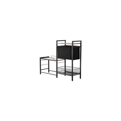 VEVOR Support de Gamelle Surélevée Réglable Rangement pour Chiens 92x27x75 cm