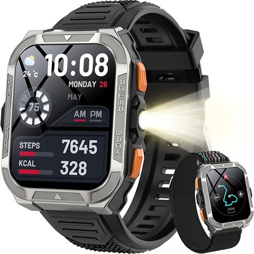 Montre connect&eacute;e intelligente R8 Homme Femme &eacute;tanche pour Android iOS - Rose