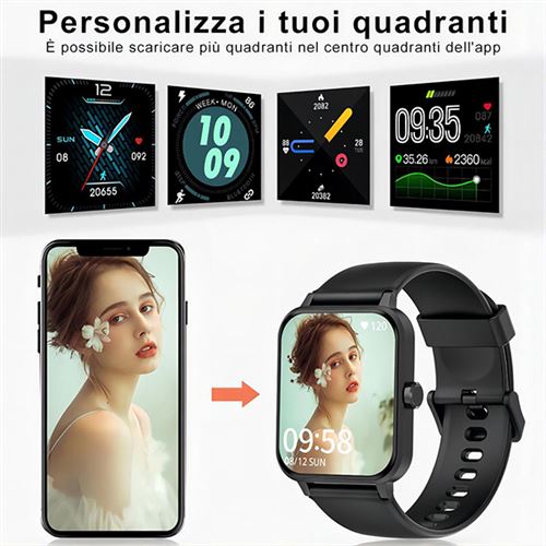 Montre connectée Blackview R30 Montre Connectée Femme Homme Smartwatch  Bluetooth de Sport Étanche pour iOS Android - Rose