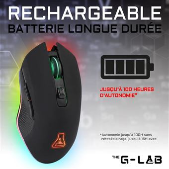 Souris Gaming G-Lab 6 Boutons Dpi Réglable Kult Helium