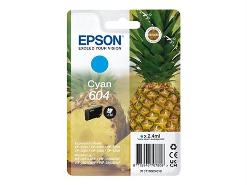 Epson 604 - 2.4 ml - cyaan - origineel - blister - inktcartridge - voor Expression Home XP-4200; Home Cinema 3200; Stylus Photo 2200