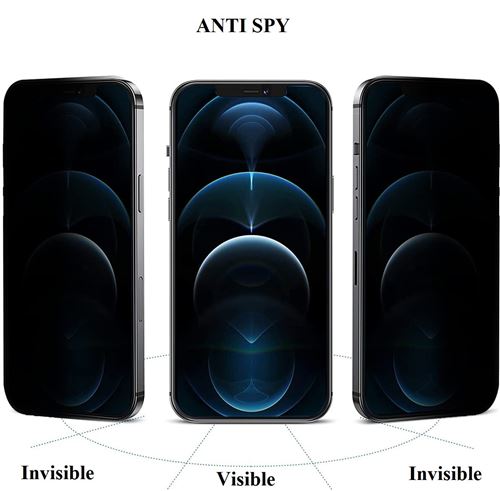 Iphone 13 Pro Max, Jonwelsy 360 degrés avant et arrière Couvercle en verre  trempé de confidentialité, écran anti-espion, pare-chocs en métal  d'adsorption magnétique anti-peep pour ip