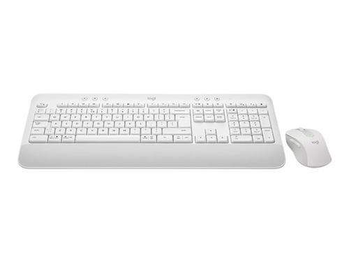 Logitech Signature MK650 Combo for Business - Ensemble clavier et souris - sans fil - 2.4 GHz, Bluetooth LE - QWERTY - International US - blanc cassé