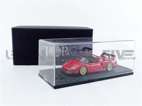 Voiture Miniature de Collection TOP MARQUES COLLECTIBLES 1-43 - FERRARI F40 LM Beurlys Barchetta - 1995 - Red - TM43-10B