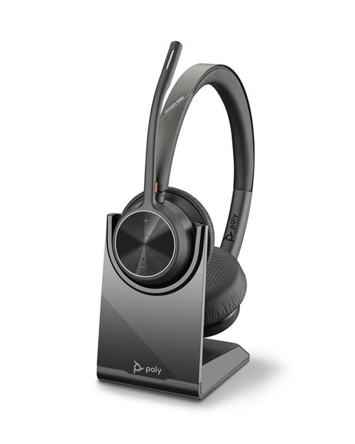 Poly Voyager 4300 Uc Series 4320 - Micro-Casque - Sur-Oreille - Bluetooth - Sans Fil - Usb-C - Isolation Acoustique - Certifié Zoom