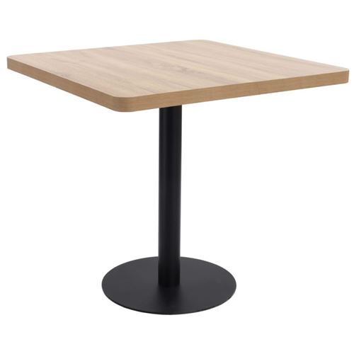 vidaXL Table de bistro Marron clair 80x80 cm MDF