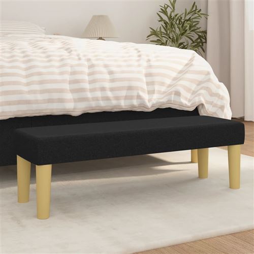 Vidaxl Noir Banc 100X30x30 Cm Tissu346654 - Image 2