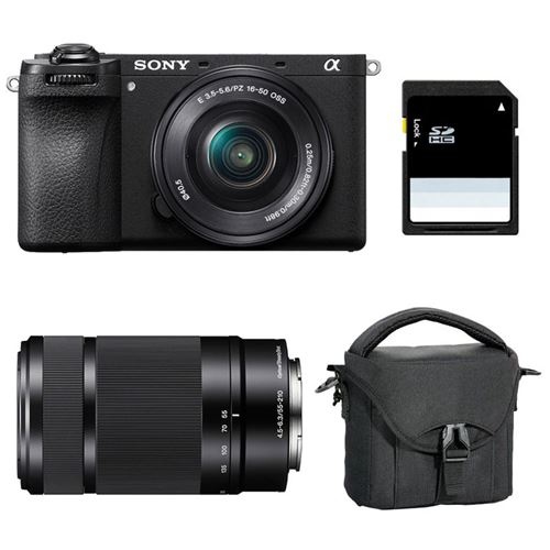 Sony appareil photo hybride alpha 6700 noir + 16-50 + 55-210 + sac + sd 8 go