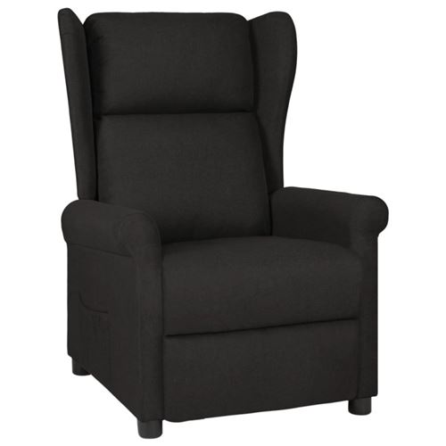Non Communiqué Noir Fauteuil Inclinable Tissu