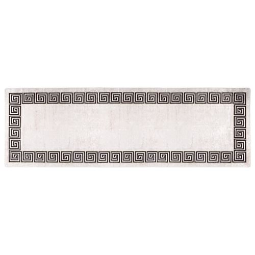 Tapis lavable antidérapant 80x300 cm Beige clair