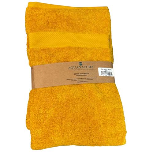  Drap de bain Aqua Natura Coton bio 70x140 cm Jaune ocre 