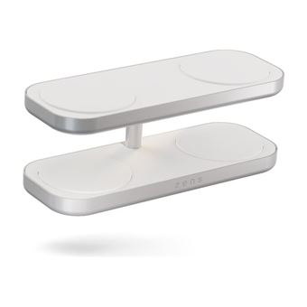 ZENS Quattro Charger Pro 4 - Support de chargement sans fil + adaptateur secteur - 15 watt - 4 connecteurs de sortie (magnétique) - blanc - 1