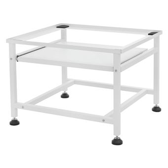 ML-Design Socle pour Machine à Laver avec Étagère Extensible, Blanc, 62,5x53,5x45 cm, - 1