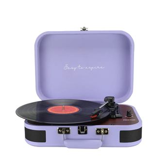 Platine Vinyle PRIXTON VC600 avec Bluetooth - Tourne-disque lecteur et convertisseur de vinyle - Couleur Violet - 1
