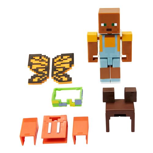 Mattel - Minecraft Creator Series - HJG72 - Figurine articulée 10cm + Accessoires - Fairy Wings / Ailes de fées