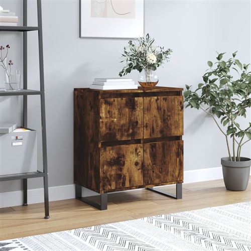 Vidaxl Buffet Chêne Fumé 60X35x70 Cm - Image 3