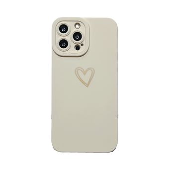 7€44 sur Coque de luxe en forme de cœur FONGWAN pour iPhone 13 Pro Max avec  motif latéral-Café - Coque et étui téléphone mobile - Achat & prix