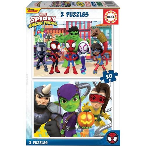 Educa Borras Multicolore Puzzle De 2 X 20 Pièces Educa Spidey - Image 5