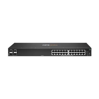 HPE Aruba 6000 24G 4SFP Switch - Commutateur - C3 - Géré - 24 x 10/100/1000 + 4 x Gigabit SFP - flux d'air côte à côte - Montable sur rack - CA 100 - 127 V / 200 - 240 V - 1