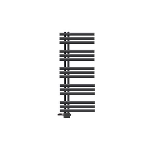 Luxebath Radiateur Design Iron Em 500X1200 Mm Anthracite Raccord Central Au Bas Avec Garniture De Raccordement Universel Forme D'angle Et De Passage + - Image 3