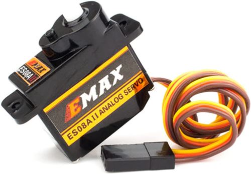 Servo Analogique EMax ES08A II 8.6g Engrenages en Plastique Kit de Support de Bras 15T pour Axial SCX24 RC, Alliage d'Aluminium, 23x11,5x24 mm