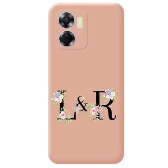 Coque Rose Taperso Pour Vivo Y Avec Vos Initiales A Fleurs