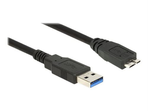 Delock - Câble USB - USB type A (M) pour Micro-USB de type B (M) - USB 3.0 - 2 m - noir