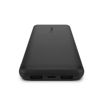 Belkin BOOST CHARGE - Banque d'alimentation - 10000 mAh - 15 watt - 3 connecteurs de sortie (USB-C, 2 x USB) - noir - 1