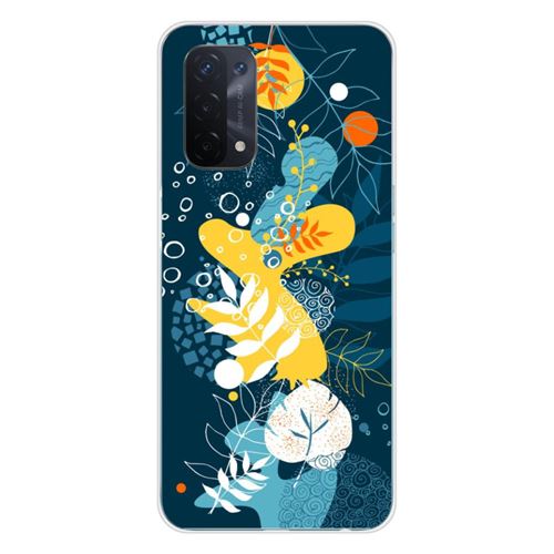 Coque en silicone imprimée compatible Oppo A54 5G Sea flowers