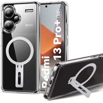 Coque pour Xiaomi Redmi Note 13 Pro Plus 5G / Note 13 Pro+ 5G, Protection Antichoc avec Support Magnétique Argenté - 1