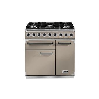 PIANO DE CUISSON Semi Pro DELUXE TAB GAZ 90 CM FAUVE NICKEL BROSSÉ