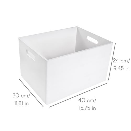 Creative Deco Caisse Bois Rangement Blanc