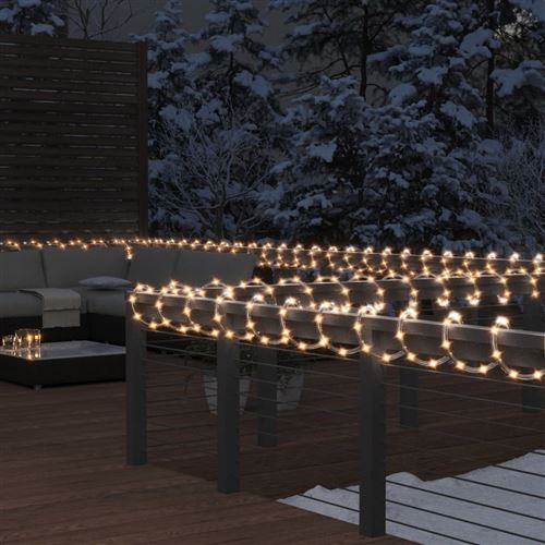 vidaXL Cordon lumineux avec 120 LED Blanc chaud 5 m PVC