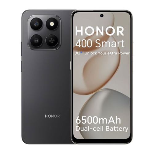 Smartphone Honor 400 smart noir 6.77 pouces RAM 8 Go stockage 256 Go