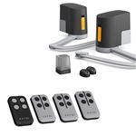 Motorisation connectée à bras articulés pour portail battant : 2.5m/250kg par battant - XB250 + 2 télécommandes OFFERTES - Extel Umii