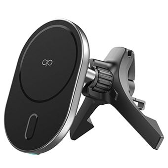 Support Voiture sur Ventilation avec Charge sans Fil 15W Qi Force Power Noir - 1