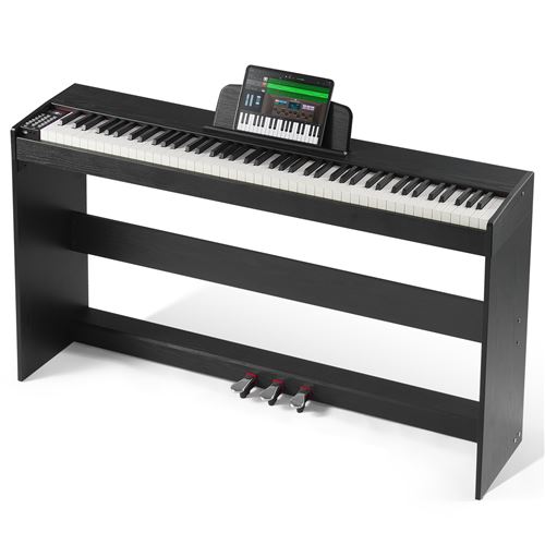 Non Communiqué Noir Et Blanc Vevor Piano Numérique 88 Touches Avec Double Clavier Haut-Parleurs Support Casque