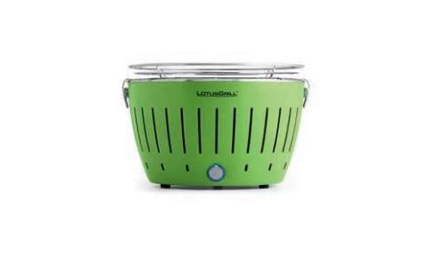LotusGrill - Barbecue VERT avec piles et câble d'alimentation USB