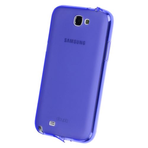 doupi PerfectFit Coque pour Samsung Galaxy Note 2, avec intégrés dans les bouchons de poussière housse de protection mat transparent, violet