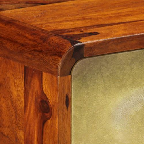 KKmoon Meuble TV Bois de Sesham Massif de Style Rétro 120 x 30 x 45 cm