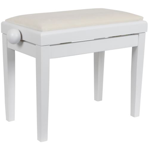 Innox PB 40W-M banquette piano blanc mat, tissu blanc