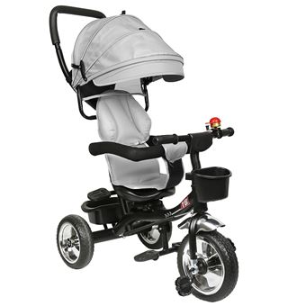 Tricycle Enfant/Bébé Evolutif avec Auvent Pliable et Arceau de