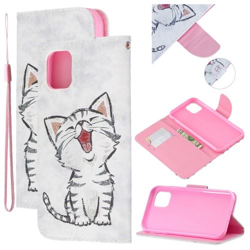Etui en PU impression de motifs flip avec support chat pour votre Apple iPhone XR 6.1 pouces (2019)