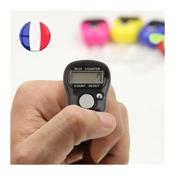 Mini compteur de doigt LCD avec affichage numérique électrique, compteur de  pointage léger, marqueur de point, couture, ogo Weave, Buddha Pray Soccer