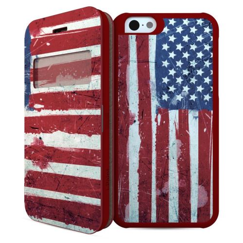 i-Paint Double Case Coque pour iPhone 6 Motif Drapeau Etats-Unis Rouge/Bleu
