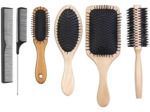 Ensemble complet de peignes & brosses à cheveux – 6 pièces